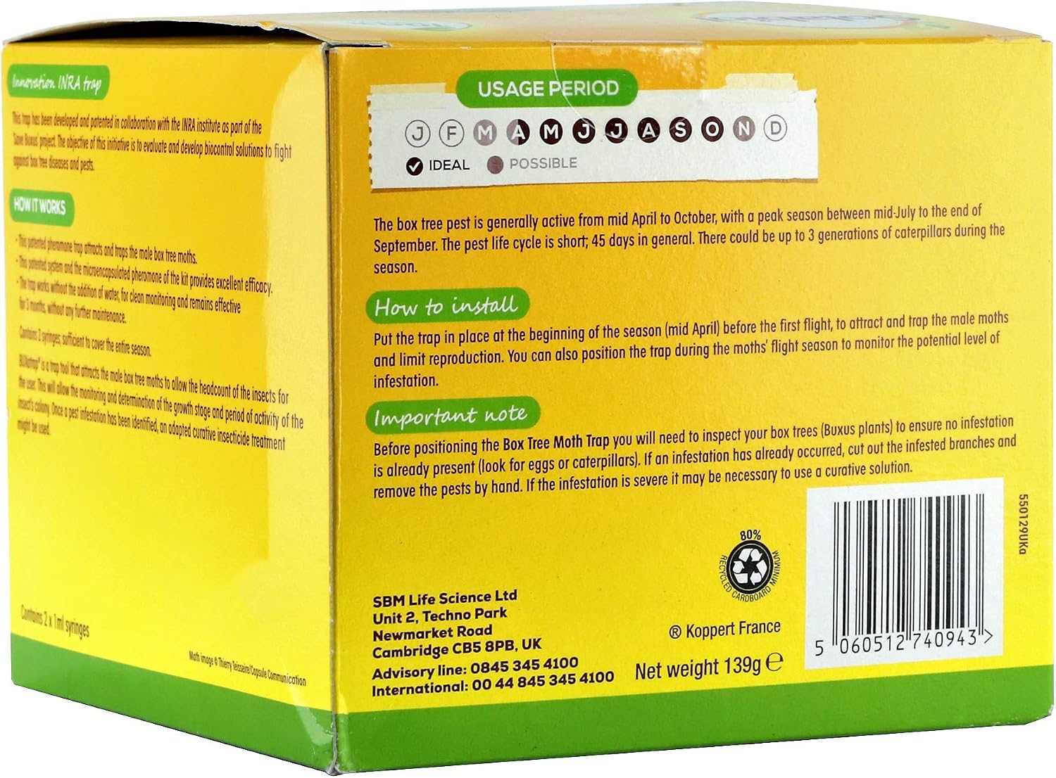 Solabiol Buxatrap Box Tree Moth Trap, Reusable Box, Tree Moth Biological Protection Trap - Image 4