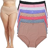 ToBeInStyle Women's Pack of 6 High-Waisted Girdle Brief Tummy Support Everyday Panties