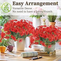 ColoPlay 24 Red Bundles Artificial Flowers for