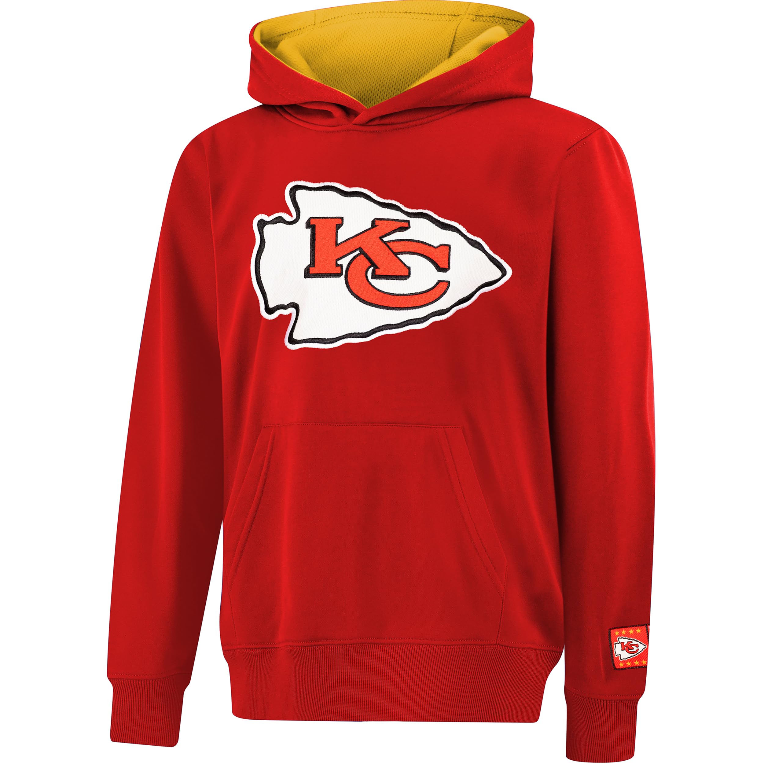 Ultra Game NFL Official Youth Super Soft Premium Pullover Hoodie Sweatshirt - Warm Polyester Blend, Kansas City Chiefs, Team Color, 14-16 Image