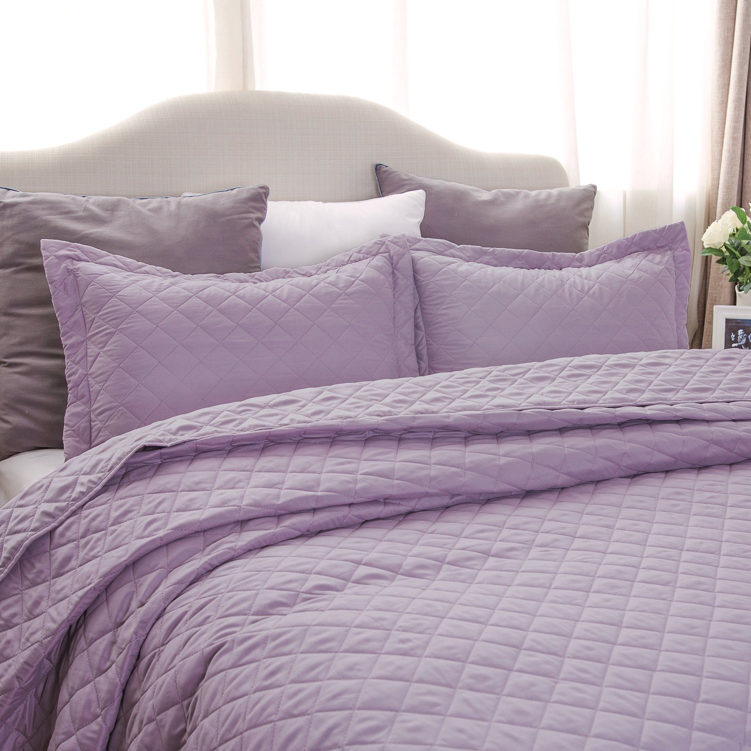 Lavender Quilt Set Lavender Dreams Floral Patchwork Cottage Chic