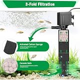 AQQA 4-in-1 Fish Tank Filter 650L/h Adjustable Flow for Up to 200L view 3