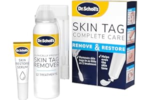 Dr. Scholl's Complete Care Skin TAG Remover, 12 Ct // Removes Skin Tags & Restores Skin's Appearance, FDA-Cleared, Clinically Proven, 12 Treatments Plus Hydrating Serum
