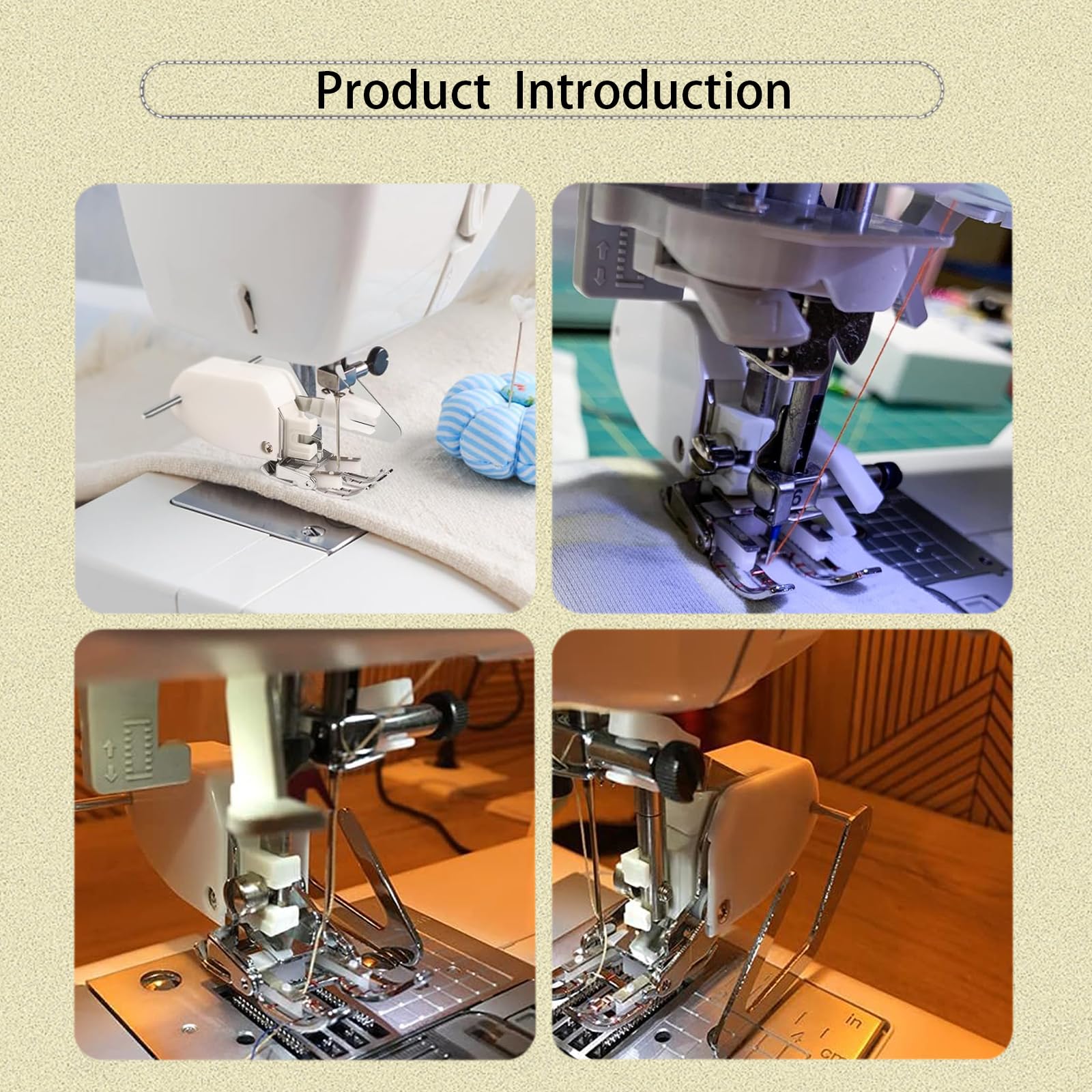 Open Toe Walking Foot W/Guide Set for Brother,Singer,Janome and More Sewing Machine Accessory Kit Quilting and Sewing Stitch Through Multiple Layers