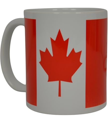 Amazon.com: 16 oz Large Bistro Mug Ceramic Coffee Tea Glass Cup Maple Leaf  Canada (Red) : Home & Kitchen