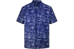 MIKENKO Funny Mens Hawaiian Shirts Short Sleeve Button Up Beach Summer Button Down Hawaiian Shirt for Men Big and Tall