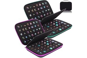 Aoriher 2 Pcs Dice Case with Handle Large Capacity Dice Holder and Display Storage Box with Removable Slotted Tray for 70, Ideal Organizer for Rpg and Dnd Table Games(Green, Purple)