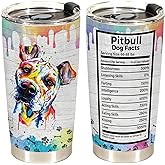 Limima Gifts for Pitbull Lovers – Funny and Unique Gift for Pitbull Mom or Dad – Ideal Birthday, Christmas, Xmas Gifts for Dog Owners and Pet Lovers - Dog Tumbler 20Oz