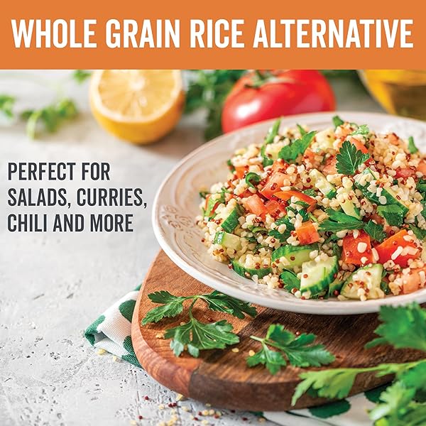 VIVA NATURALS ORGANIC QUINOA, 4 LB – PLANT BASED PROTEIN, FIBER AND IRON – PRE-WASHED WHOLE GRAIN RICE AND PASTA SUBSTITUTE FOR QUINOA SALAD – USDA ORGANIC, GLUTEN FREE, VEGAN, NON-GMO AND KOSHER