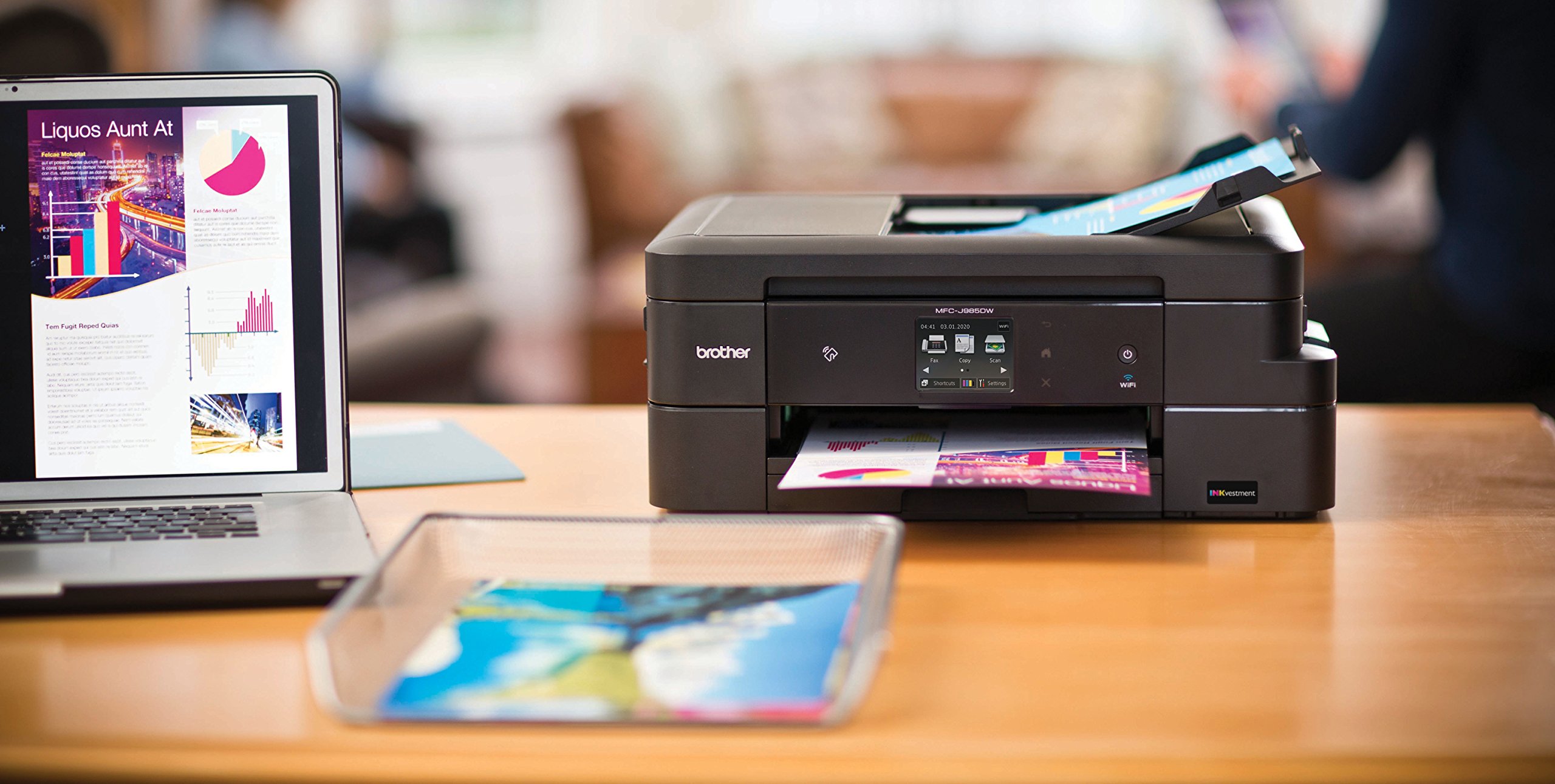 Brother Inkjet Printer, MFC-J985DW, Duplex Printing, Wireless Connectivity, Cost-Effective Color Printer, Business Capable Features, Amazon Dash Replenishment Ready