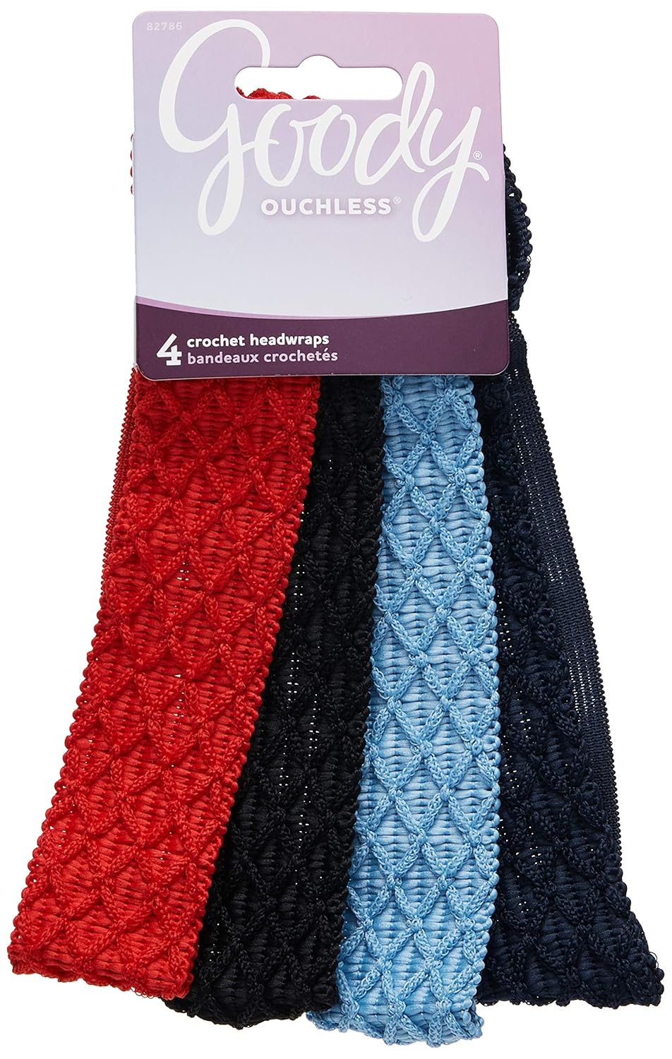 Goody Ouchless Hairwrap Comfort, 2 Inches, 3 Count, (Pack of 1) : Fashion Headbands : Beauty