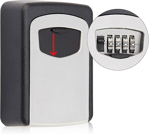 Caja de cerradura con combinación de 4 dígitos para colgar en la pared