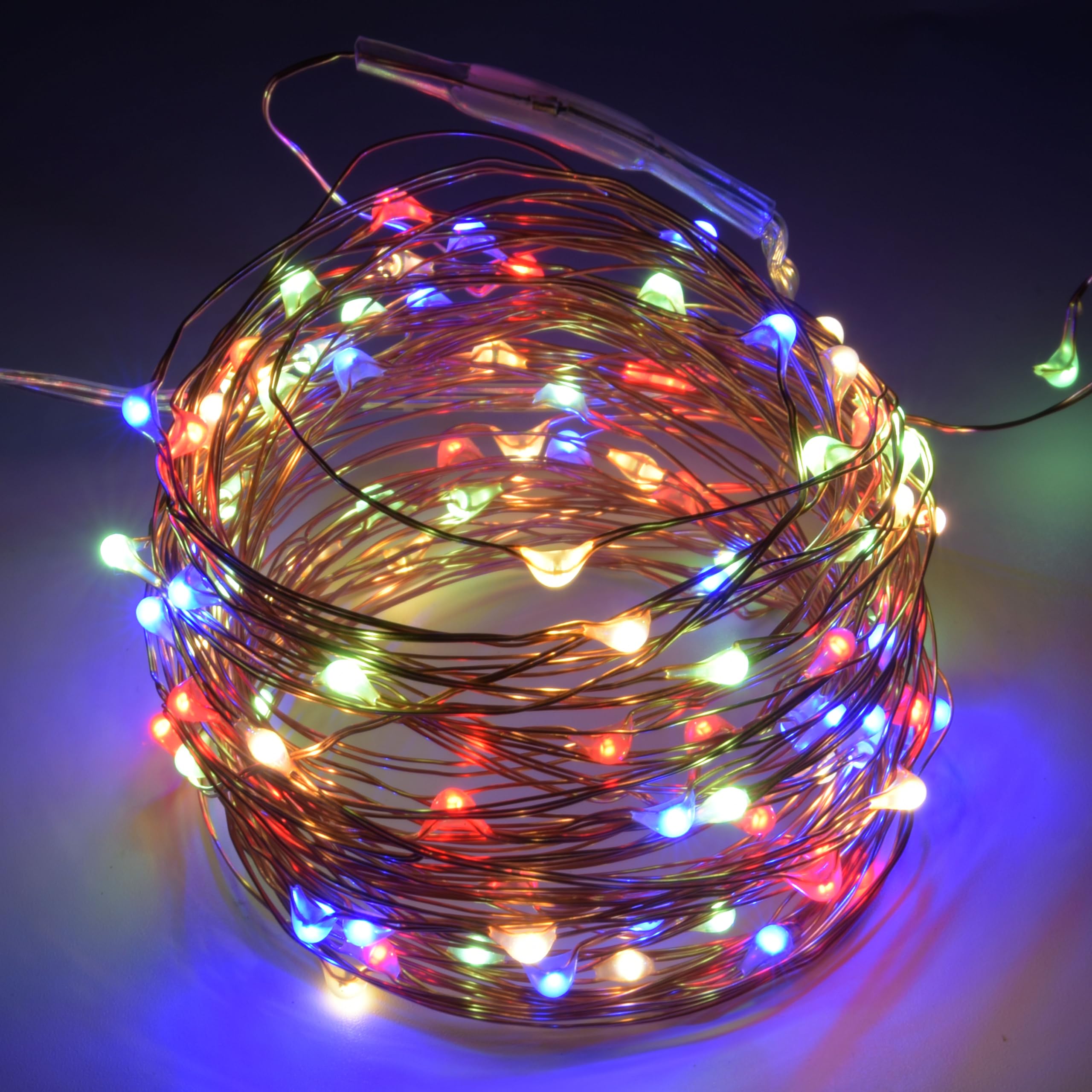 KARSUM USB Fairy Lights 36FT 100 LED With Remote Control, Copper Wire String 8 Modes, Cool Multicolour LED Twinkle, Powered With Timer, Christmas Lights (Multicolour, 1) — image 1