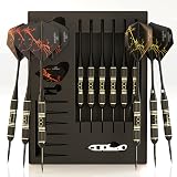 CC-Exquisite Professional Steel Tip Darts Set 6 x 22g Brass Barrels