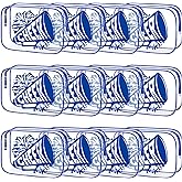 Kacctyen 12 Pcs Cheer Makeup Bag Cheer Gifts Bulk for Team 7 x 4.7 x 2.4'' Cosmetic Bag Cheerleader PVC Makeup Case Clear Toiletry Zipper Pouch for Cheerleading Teammates Party Supplies(Dark Blue)