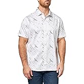 KARL LAGERFELD Men's Long Sleeve Woven Slub Collared Shirt