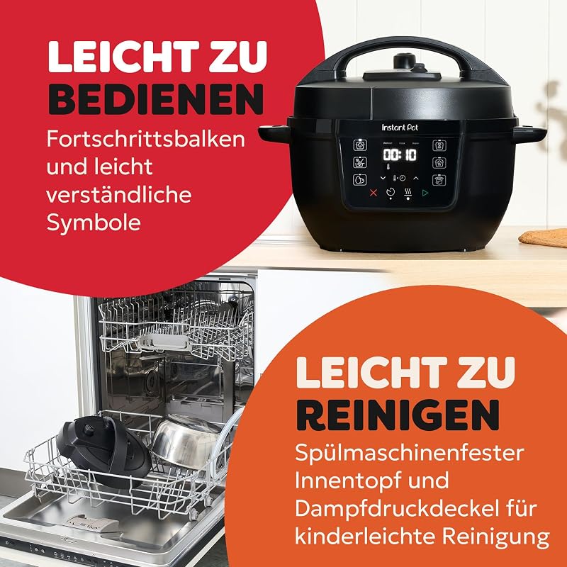 3,8 l Elektrischer Multikocher, 7-in-1 Schongarer & Reiskocher