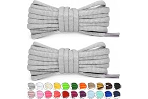 Stepace [2 Pairs Half Round Shoe Laces for Sneakers 76cm - 182cm Length 22 Color Shoelaces