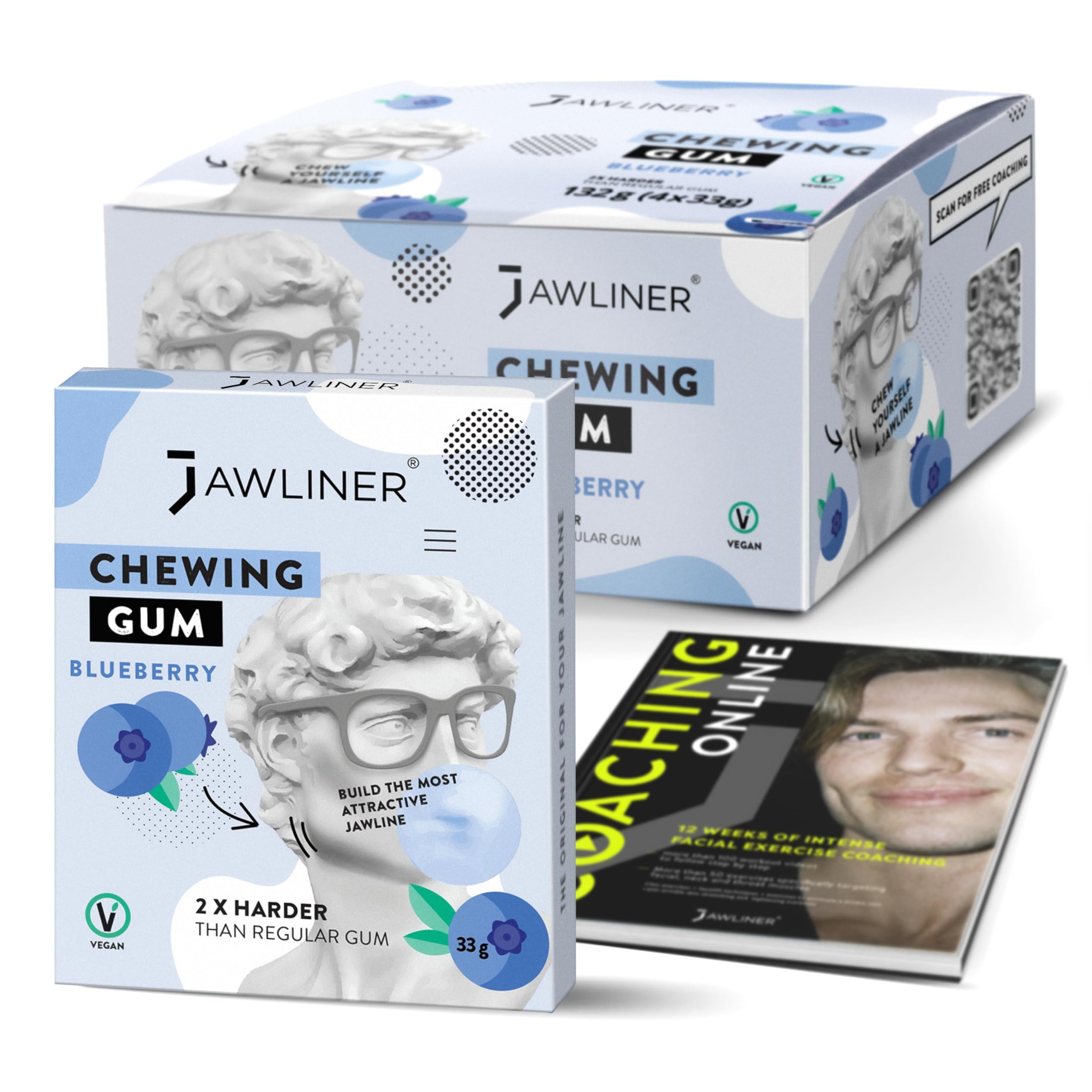 JAWLINER Hard chewing Gum, Jawline gum - Sugar Free