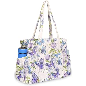 YHSHYZH Corduroy Tote Bag for Women Shoulder Bag for Gym Travel Work | Large Capacity Reusable Handbags with Zipper Multi-Poc