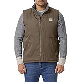 TUAOVA Men's Loose Fit Workwear Vest Fleece-Lined Durability Waterproof Mock-Neck Vest