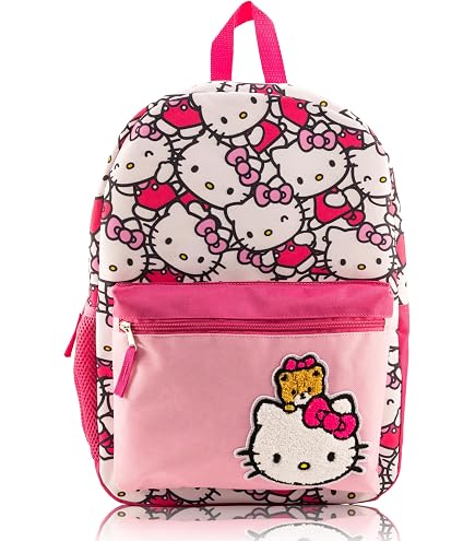 hello kitty cheerleader backpack Sanrio Girls Backpack, 18 inch, 3D Bow Kawaii Anime Rucksack Daypack for Kids Cute Stuff Back to School Supplies Gifts for Girls and printed details 8-10Y Fly reel devaux d900 Size:TSCSHDCII701H-B