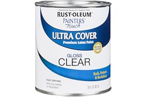 Rust-Oleum 242057 Painter's Touch Latex Paint, Quart, Gloss Clear,1 Quarts (Pack of 1)