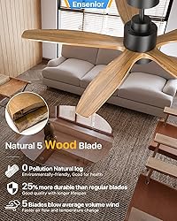 Ensenior 52” Ceiling Fan with Light Remote