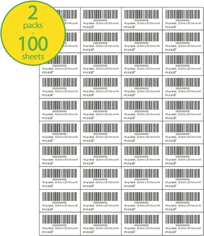 Pixel® A4 White Self Adhesive Blank Address Labels Amazon FBA Barcode