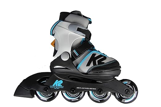 K2 Cadence JR LTD Girl Inline Skate 2019 Black/Grey/Light Blue/pink
