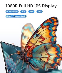 Ingnok Portable Monitor, Ultra Slim 15.6 Inch FHD