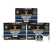 Yellowstone Ranch House Dark Roast Coffee, Single Serve Recyclable Pods/Cups, 100% Arabica Beans, 36 Count