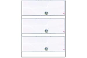 EZ Checks 3 Checks Per Page Hologram High Security Laser Check Stock | 300 Sheets/900 Checks | Blue/Maroon