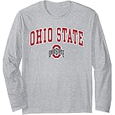 Ohio State Buckeyes Mens Arch Logo Officially Licensed Gray Long Sleeve T-Shirt