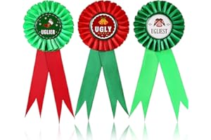 Knitgrip 3 Pcs Halloween Ugly Sweater Award Ribbons Purple Orange and Black Ugly Sweater Contest Awards 1st 2nd 3rd Place Medals for Halloween Holiday Party