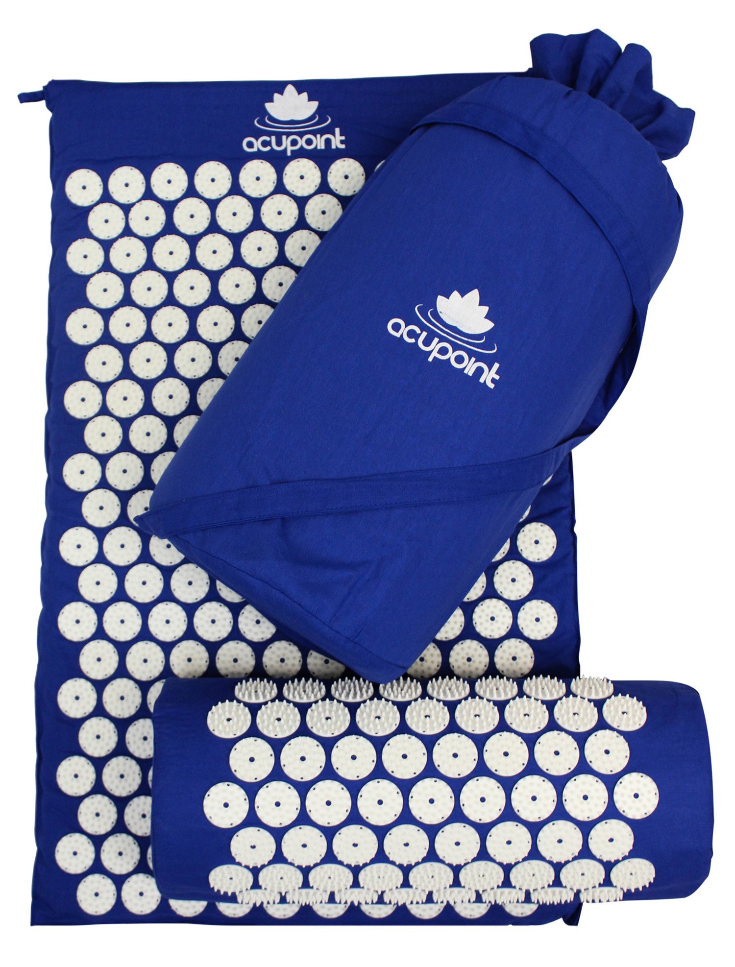 Acupoint Acupressure Mat Pillow Set Back And Neck Pain Relief