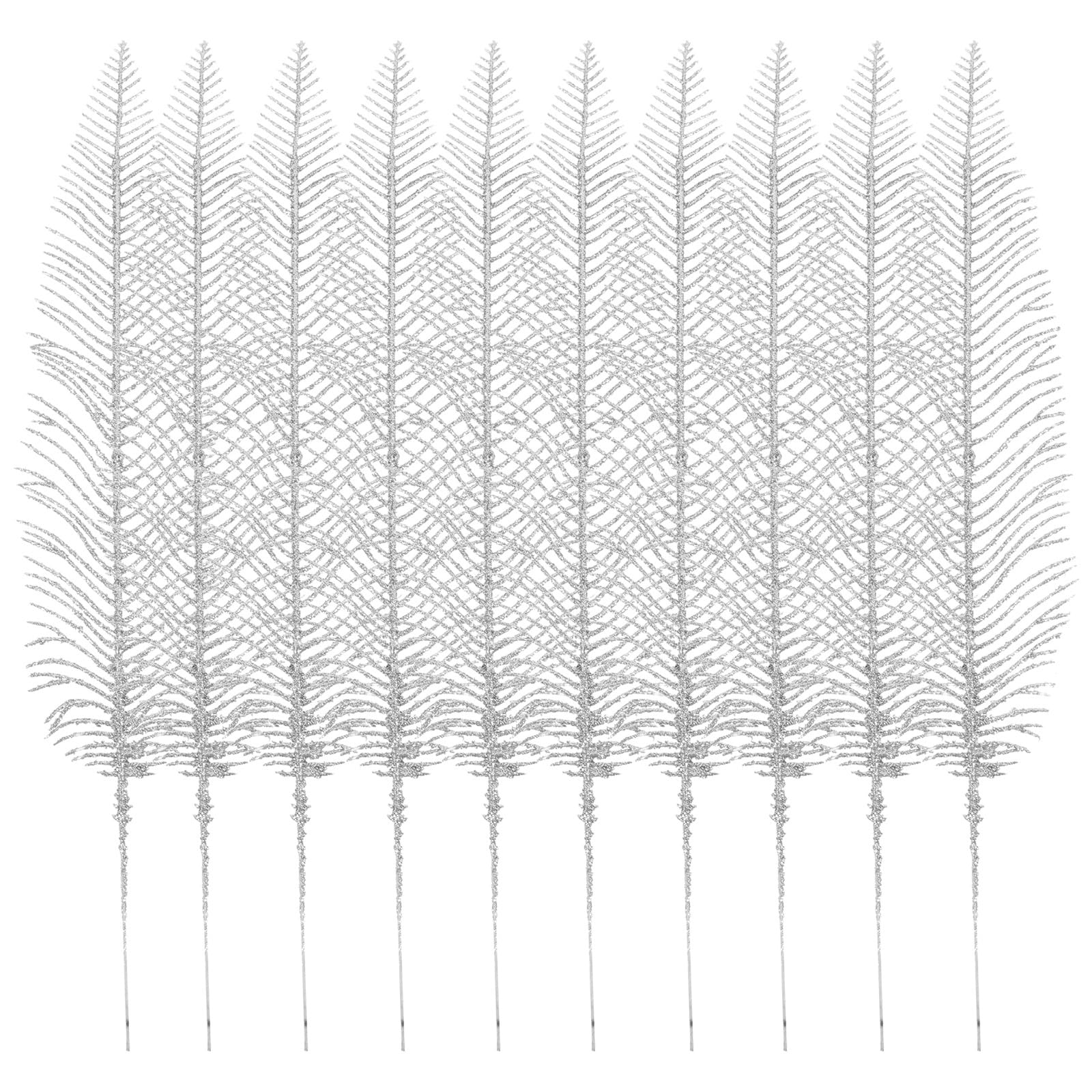 Cabilock 10pcs Powder Holiday Vase Tree Filler Christmas Leaves Stems Decorative Leaves Christmas Picks Flower Arrangement Artificial Leaves Ornament Plastic