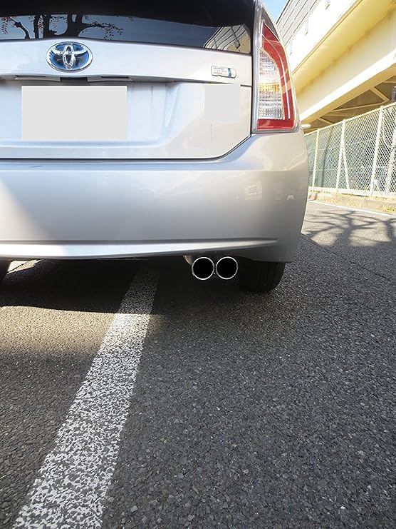 Amazon プリウス専用 2本出しマフラーカッター Toyota Prius 30系 40系 50系 前期 後期 プリウスa専用 車検対応 図解式取り付け説明書付き マフラーカッター 車 バイク