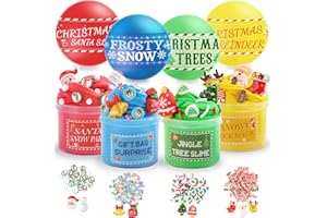 4 Pack Slime Balls Kit – Fun Christmas Stocking Stuffers for Kids, Classroom Party Favors, Xmas Gifts for Girls and Boys 4-12