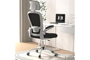 New Year Office Upgrade Ergonomic Desk Chair for Long Hours Sitting – Back & Neck Pain Relief, Adjustable Lumbar Support & He