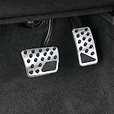 Middrivr Foot Pedal Pad Replacement for Jeep Grand Cherokee 2011-2021/Dodge Durango 2011-2025/Journey 2011-2020, No Drilling Aluminum Brake and Accelerator Pedal Covers, Nonslip Car Pedal Pads