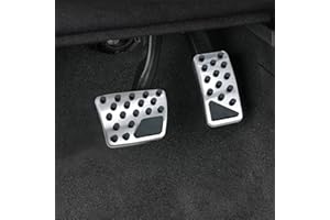 2PCS Car Non-Slip Aluminum Alloy Pedal Pads, Nonslip Car Pedal Pads, Gas Pedal Brake Pedal Cover, Pedal Covers Accessories fo