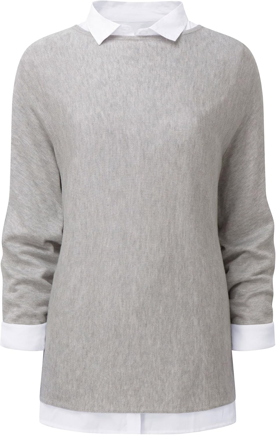 Cotton Traders Womens Ladies Longline Shirt and Jumper Set Knitwear