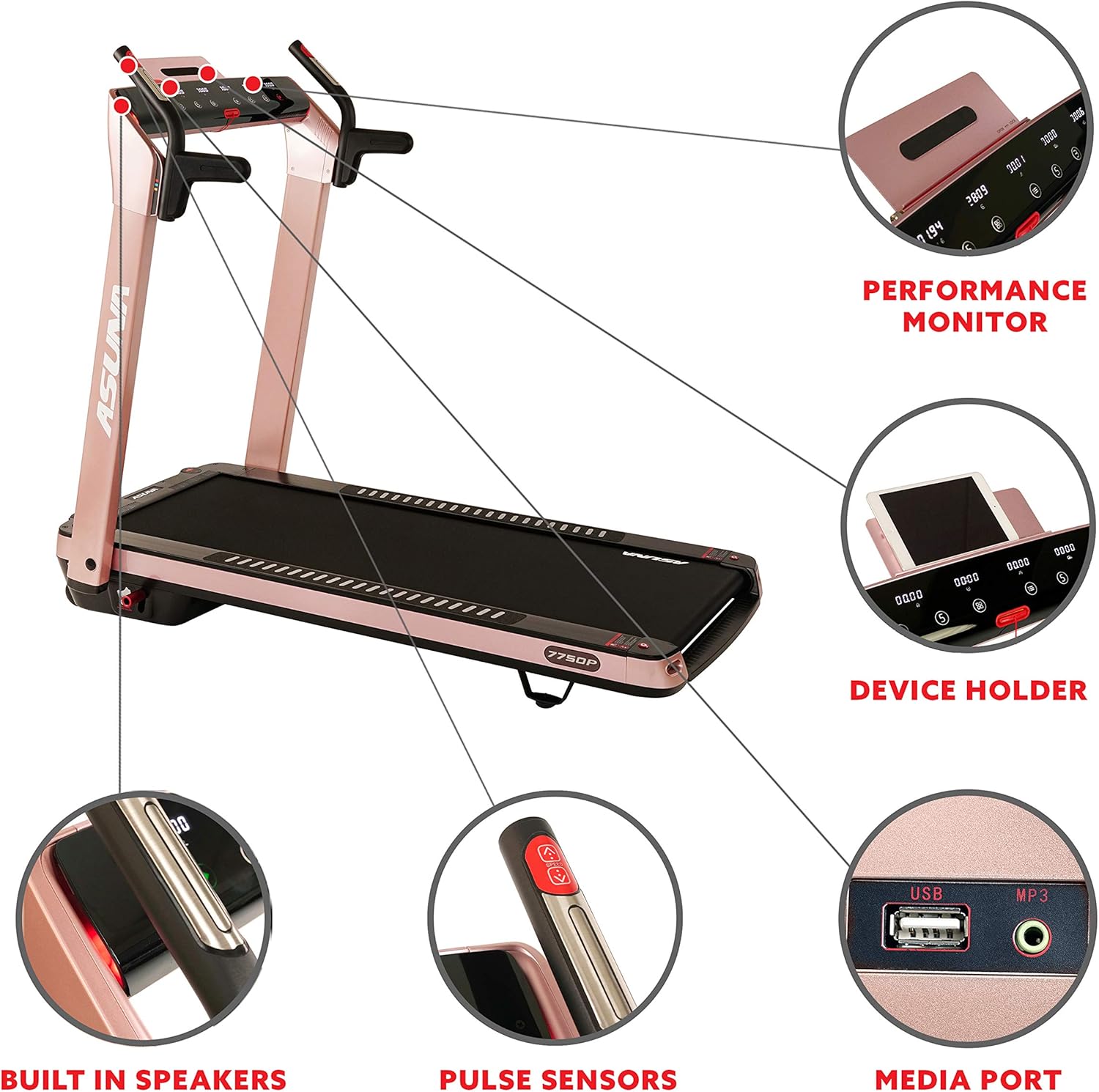 asuna spaceflex motorized running treadmill