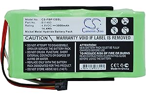 XUNNENG Replacement Battery Part No.B11483, BP120MH for Fluke Fluke 43 Power Quality Analyze, Fluke 43B Power Quality Analyzers, Scopemeter 120