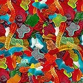 Gummy Candy Mix, Chewy Candy, Assorted Fruit Flavors, 2 Lb Bag | Blue Sharks, Gummi Bears, Gummy Worms &amp; Butterflies, Gummies Bulk