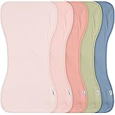 Gerber Baby Unisex Burp Cloths 5-Pack, Pink Blue, Size 10.5" x 21"