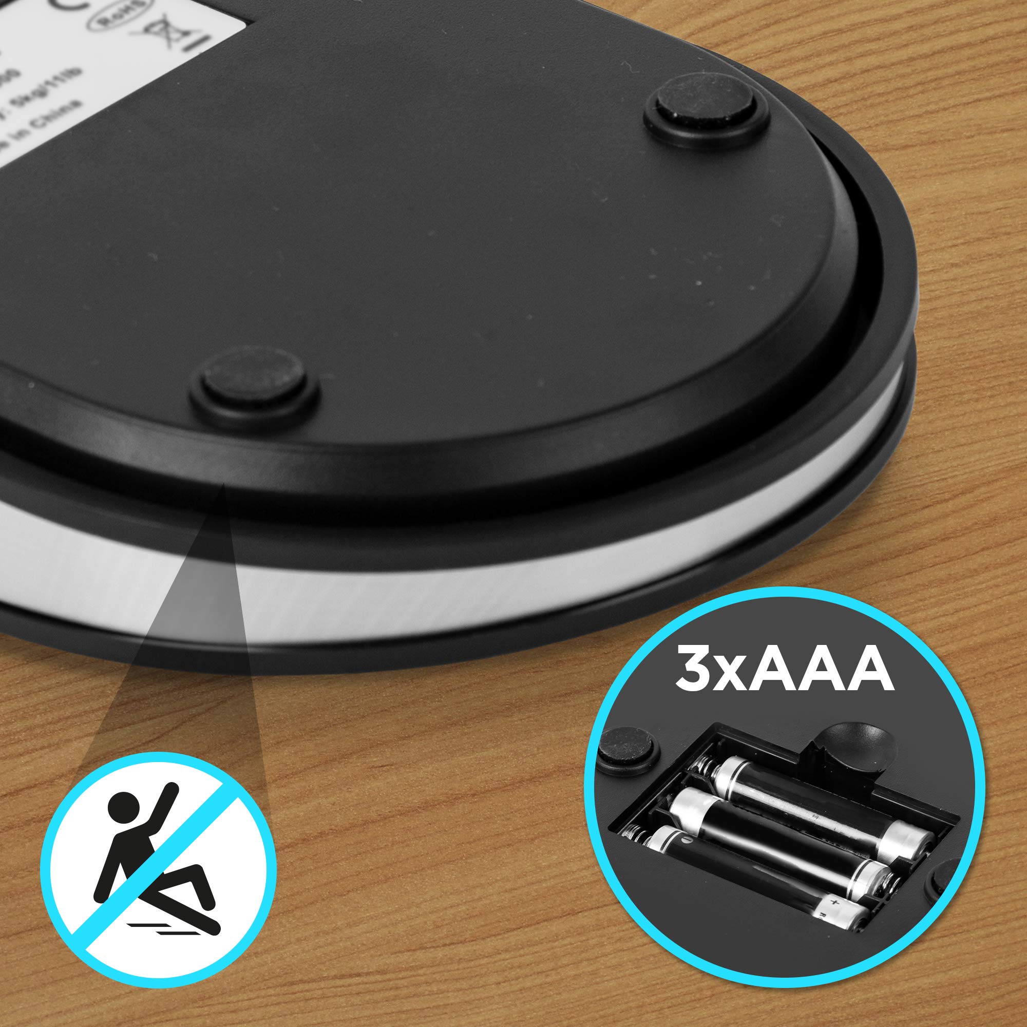 Duronic Digital Kitchen Scale KS5000 Electronic Kitchen Scales with Bowl and Large Display 5kg Capacity Weighing Scales - Ideal Food Measurement, Baking scales, Pet Food, and parcel scales.