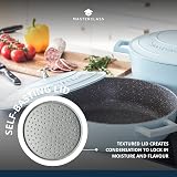 MasterClass Shallow Casserole Dish with Lid 4L 28 cm Sky Blue view 6