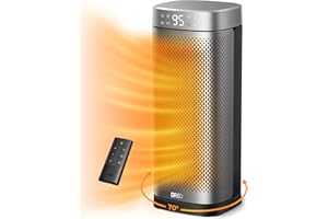 Dreo Space Heaters for Indoor Use, 1500W Fast Heating Portable Heaters with Remote, Large PTC Ceramic Electric for Bedroom, 12H Timer, 70° Oscillation, Overheat Protection, Safety Heat for Home Office